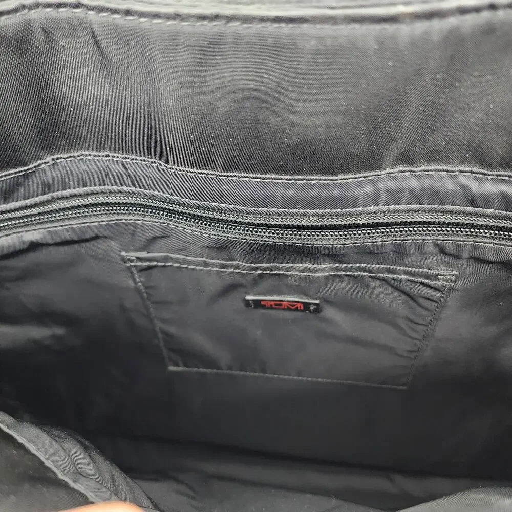 TUMI Black Nylon Leather Trimmed Travel Shoulder Professional Briefcase